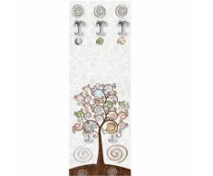 Appendiabiti moderno dipinto Tree White a muro 49x139 cm