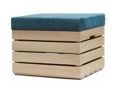 GrandBox Panca contenitore in Legno 37x40x50 Sgabello con coperchio, imbottito, Cassapanca con Vano