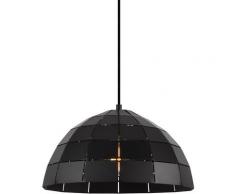 Lampadario a sospensione da salotto soggiorno cucina design moderno nero 25x40cm