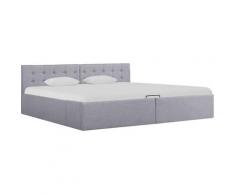 Giroletto Idraulico con Contenitore Tessuto 180x200 cm Grigio Chiaro vidaXL - Grigio