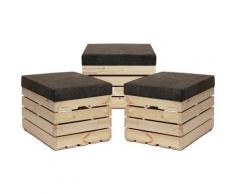Panca contenitore in Legno 37x40x50 Sgabello con coperchio, imbottito, Cassapanca con Vano