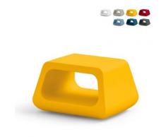 Tavolino salotto esterno design moderno in polietilene Sugar | Giallo