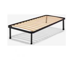 Miasuite - Rete singola 90x190 cm a doghe classiche – doghe in legno di faggio, telaio in ferro.