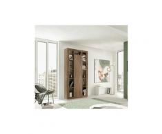 Libreria dispensa, colonna di design a 1 anta moderna, finitura Mercure