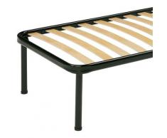 Rete A Doghe In Legno Di Betulla 120x190 Cm Telaio In Metallo Atlante - Dormidea