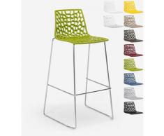 Sgabello Grand Soleil bar cucina 74 cm design Spider Slitta | Verde Anice
