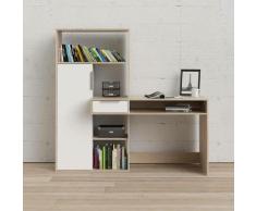 Dmora - Scrivania multifuzione con libreria, Tavolo da studio, perfetto per cameretta o ufficio
