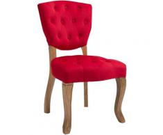 Sedia da pranzo Elysa in velluto Rosso Antico chiaro