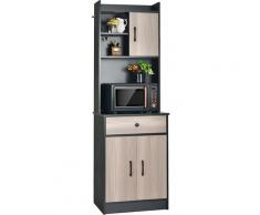 Costway - Mobile Cucina con 3 Ante e Credenza, Dispensa Cucina con Cassetto, con Foro per Cavi e