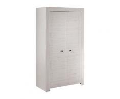 Armadio guardaroba SALEMI 2 ante pino bianco soggiorno salotto moderno design
