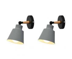 Wottes - 2 pcs lampada parete ferro battuto retro moderno creativo minimalista industriale camera