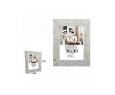 Cornice Portafoto Quadri Tele Poster 30X40 Cm Modello Effetto Marmo Bianco 71657
