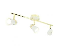 Arum Lighting - hampton Plafoniera 3 Spot GU10 Ottone Bianco Opaco