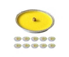 Set 10 Candele Alla Citronella Antizanzare In Vaso Alluminio Fiaccola 11Cm
