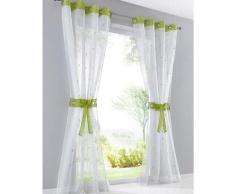 Bares - Set di 2 tende a foglia ricamo chiffon tulle tende per porte e finestre tende da balcone