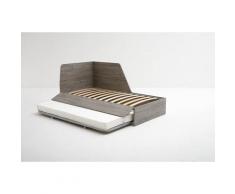 Cangu' - Letto singolo CANGÙ MI&TÙ ROVERE GRIGIO - Lato SX