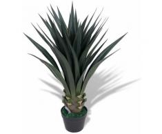 Yucca Pianta Artificiale con Vaso 90 cm Verde