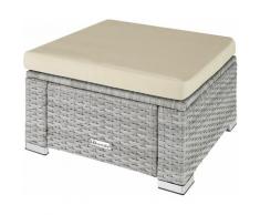Tectake - Pouf in rattan - pouf letto, pouf contenitore, pouf sacco - grigio chiaro