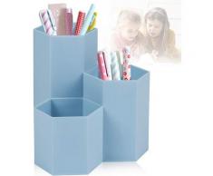 Portamatite blu, portamatite, accessori per ufficio, porta pennelli per trucco, penne, cancelleria,