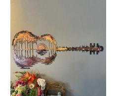 Casa - Chitarra astratta Arte in metallo Artigianato per decorazioni per la Chitarra forestale in