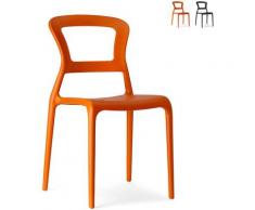 Sedie design moderno impilabile per cucina bar ristorante Scab Pepper | Arancione