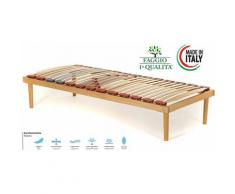 Rete Singola modello Dynamic misura 80x200 in legno di faggio con doghe ammortizzate e basculanti e