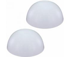 Set di 2 luci a LED per esterni a energia solare da parete con lampade a sfera