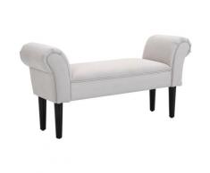Panca Fondo Letto Imbottita di Design con Braccioli Arrotolati, Grigio - Homcom