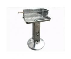 El Gaucho - BARBECUE INOX A CARBONE 'ARIZONA INOX' L58xP38xH87