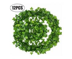 Fuienko - Pianta artificiale Colore verde 2m 12 pezzi