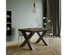 Itamoby S.r.l. - Tavolo Traffic Evolution piano Noce 90x120 allungato 224 telaio Antracite