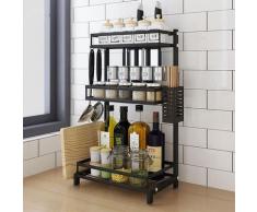 Portaspezie cucina in Acciaio Inossidabile, Ampio portaoggetti cucina per spezie o condimenti