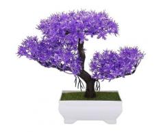 Albero di bonsai artificiale Decorazione di piante finte Pianta in vaso di fiori Home Office Decor