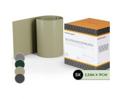 Strisce paravento, schermatura per recinzioni, plastica dura in PVC, 2,53 x 0,19 m