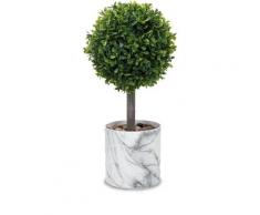 Pianta Artificiale Albero Cespuglio Girare, Plastica Riciclabile Ecologico + Barattolo Imitazione