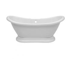 Meldon Vasca da Bagno Freestanding - Acrilico Bianco - Design Centro Stanza Ovale a Doppia Seduta