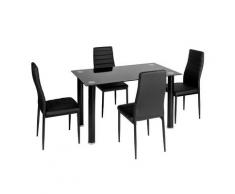 Sala da pranzo con struttura in metallo - tavolo con 4 sedie