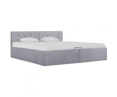 Vidaxl - Giroletto Idraulico con Contenitore Tessuto 160x200 cm Grigio Chiaro Grigio