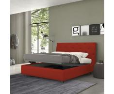 Talamo Italia - Letto contenitore singolo Mozart, Made in Italy, Struttura in ecopelle imbottita,