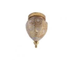 Qazqa - Lampada da soffitto mowgli - Orientale - Acciaio - Oro/Ottone/Grigio - Tondo Max. 1 x Watt