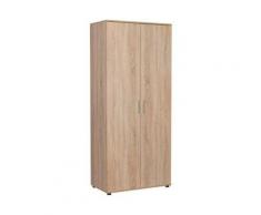 Armadio ingresso sonoma con ripiani portapanni rovere cm 80 x 47 x 180 h