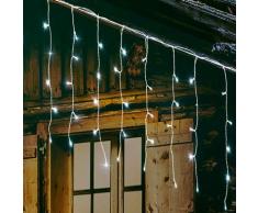 Tenda luminosa con led luci di Natale cascata da esterno ed interno -200 led / Bianco Freddo