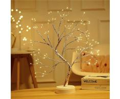 108 LED Bonsai Albero Luce da tavolo Artificiale in miniatura Albero di Natale Luce a batteria /