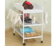 Cambia tavolo pannolino, tavolo pannolini per bambini multifunzionale, appendiabiti bambino a tre