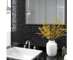 Vidaxl - Piastrelle Mosaico 11 pz Nero Lucido 30x30 cm in Vetro