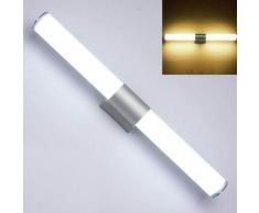 Lampada da specchio per bagno a LED Applique con paralume chiuso in acciaio inossidabile + acrilico