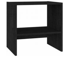 Altro - Comodino Nero 40x30,5x40 cm in Legno Massello di Pino