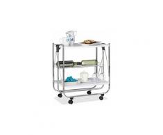 Nova - Carrello da Cucina Portavivande Pieghevole con Cestello 4 Ruote vari colori colore : bianco