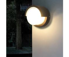 Lampade da parete a led, moderna lampada da parete in alluminio per interni/esterni, 12W bianco