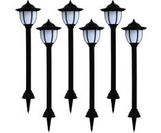 Nova - Lampade Solari da Esterni a led ecologica Nero stile Antico vari pezzi modelli : 6 pz